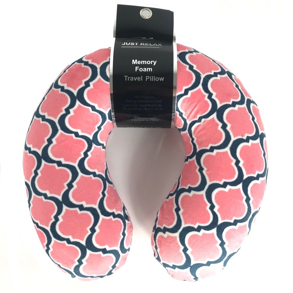 NWT Just Relax Memory Foam Travel Pillow